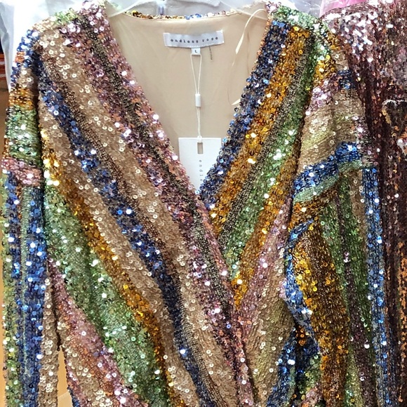 Endless Rose Multicolour Sequin Romper Dress - Picture 5 of 5